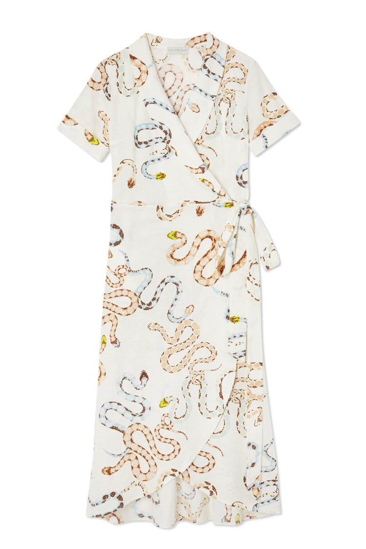 NEVER FULLY DRESSED Cotton Linen Snake Brooklyn Dress