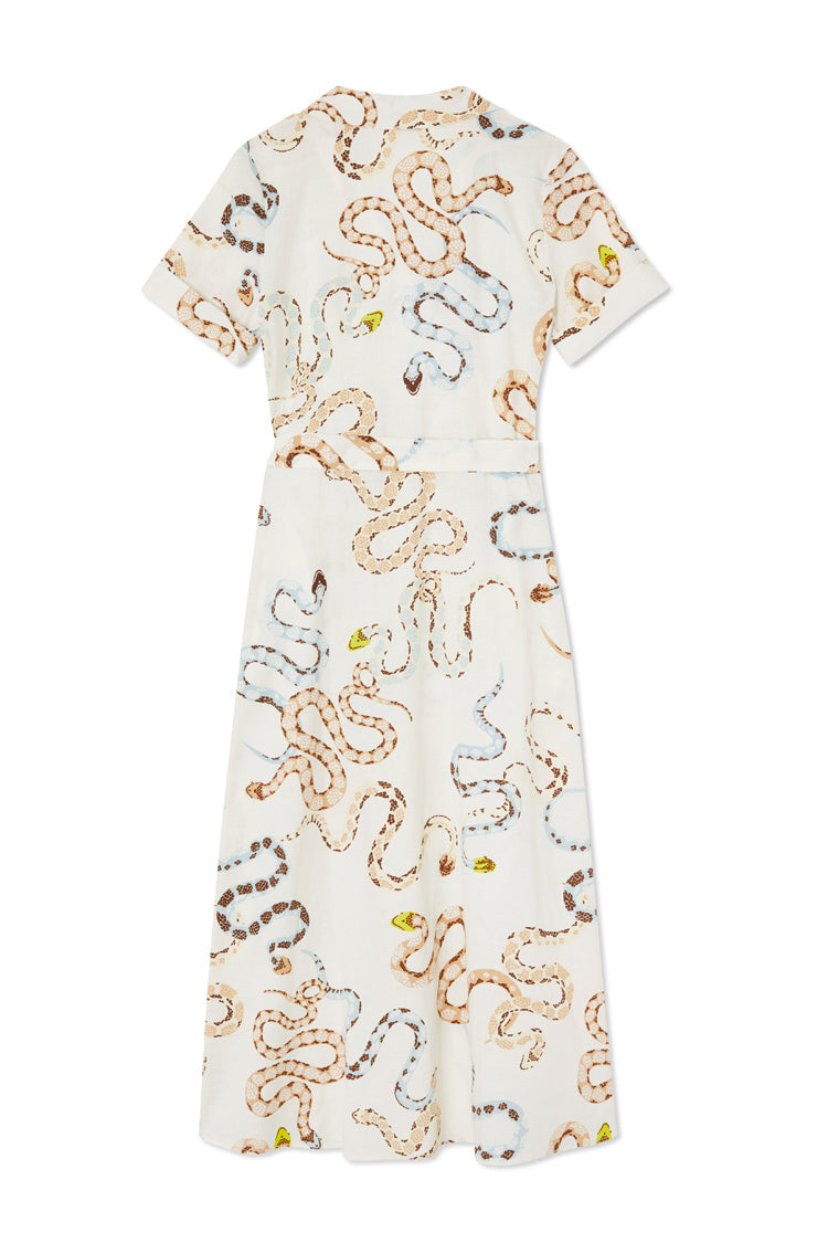 NEVER FULLY DRESSED Cotton Linen Snake Brooklyn Dress