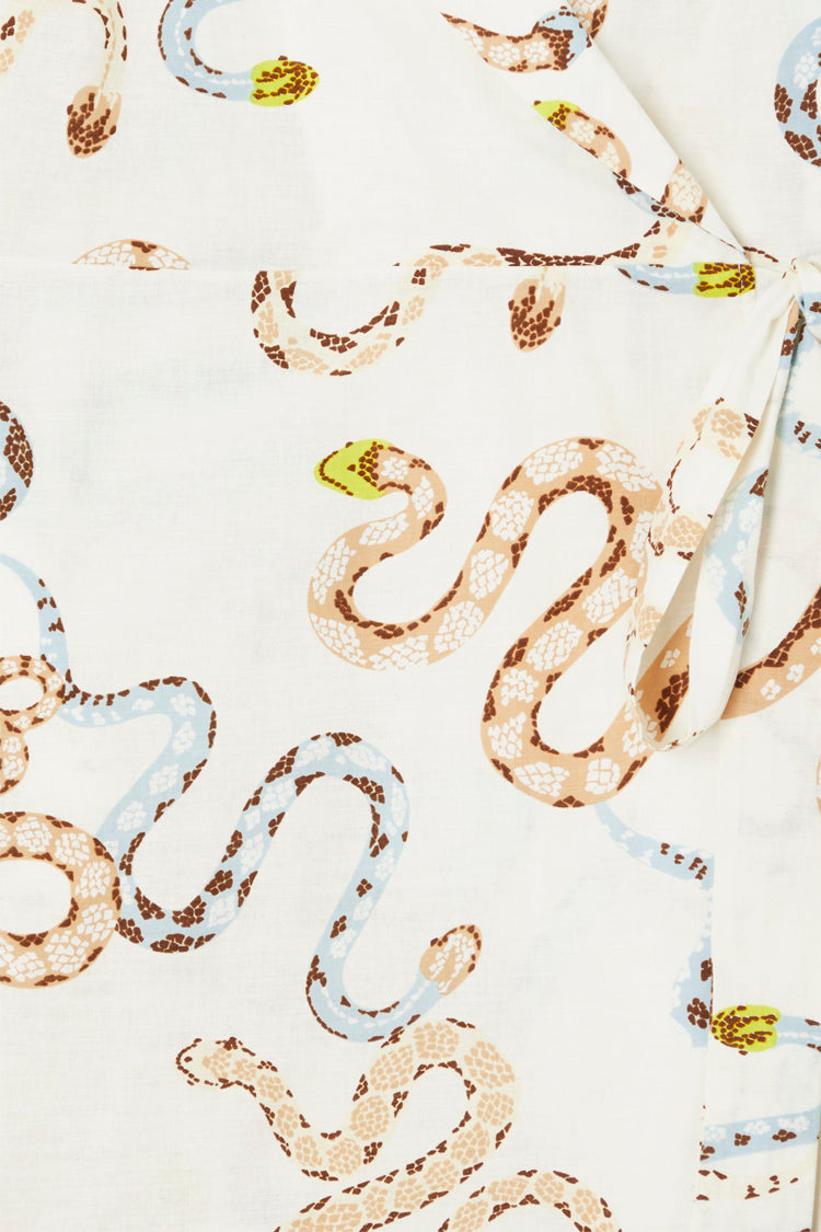 NEVER FULLY DRESSED Cotton Linen Snake Brooklyn Dress