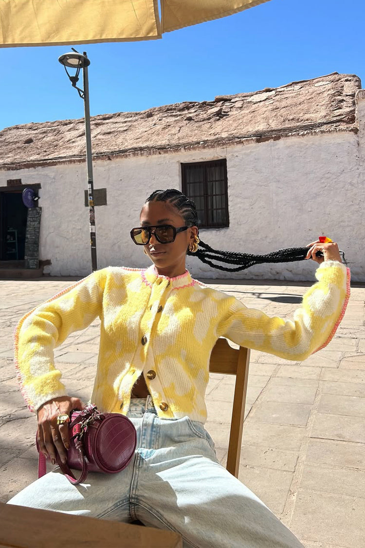 NEVER FULLY DRESSED Yellow Zizi Cardigan