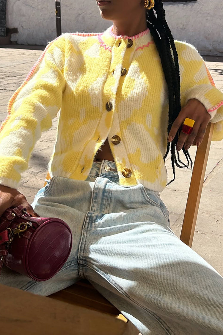 NEVER FULLY DRESSED Yellow Zizi Cardigan
