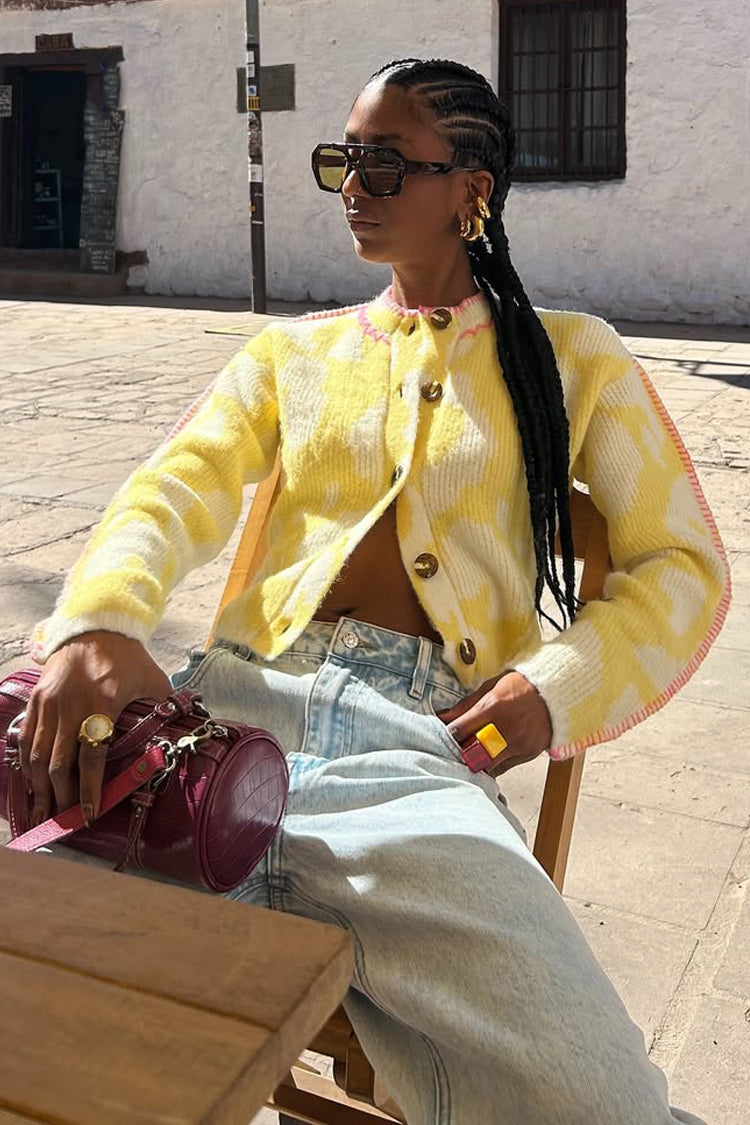 NEVER FULLY DRESSED Yellow Zizi Cardigan