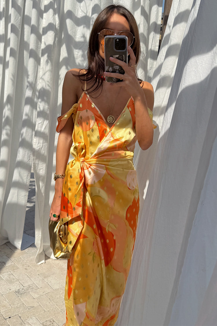 NEVER FULLY DRESSED Apricot Strappy Vienna Dress