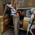 NEVER FULLY DRESSED Leopard Barrel Jean