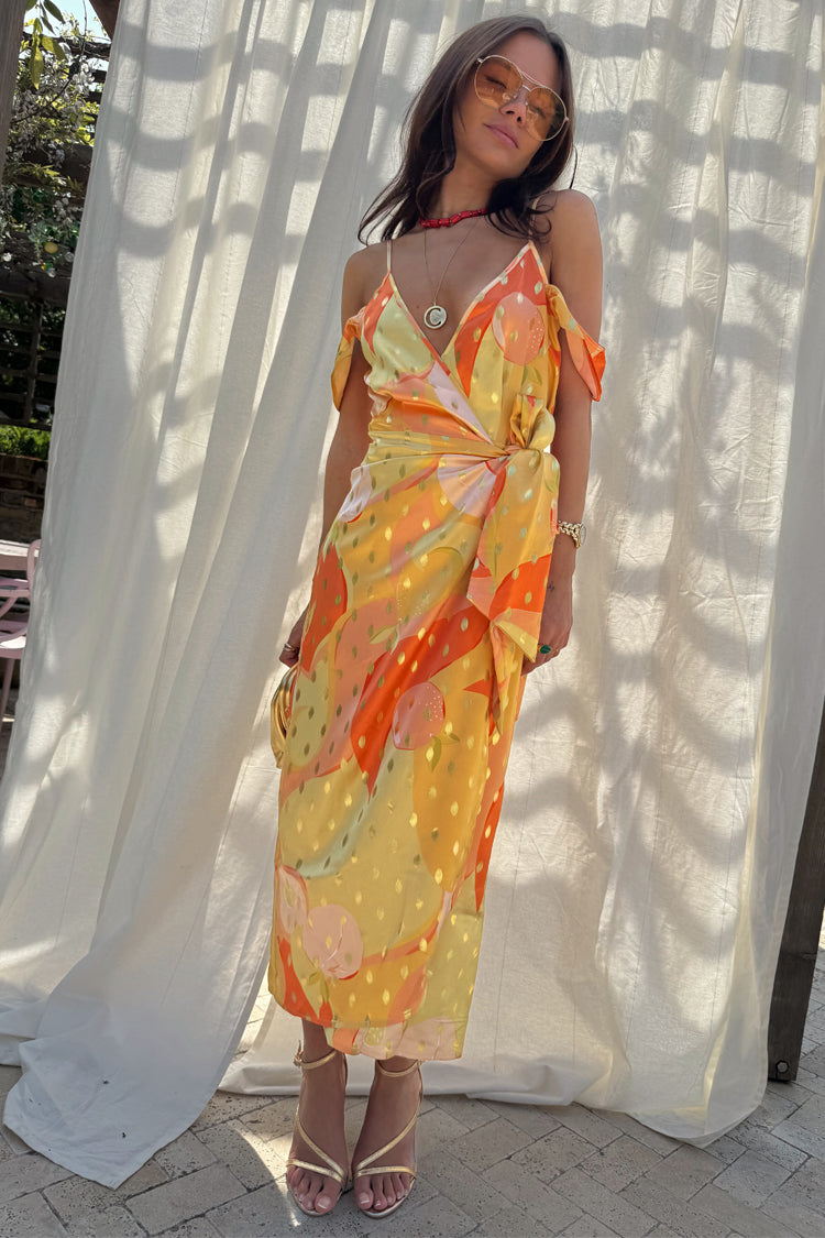 NEVER FULLY DRESSED Apricot Strappy Vienna Dress
