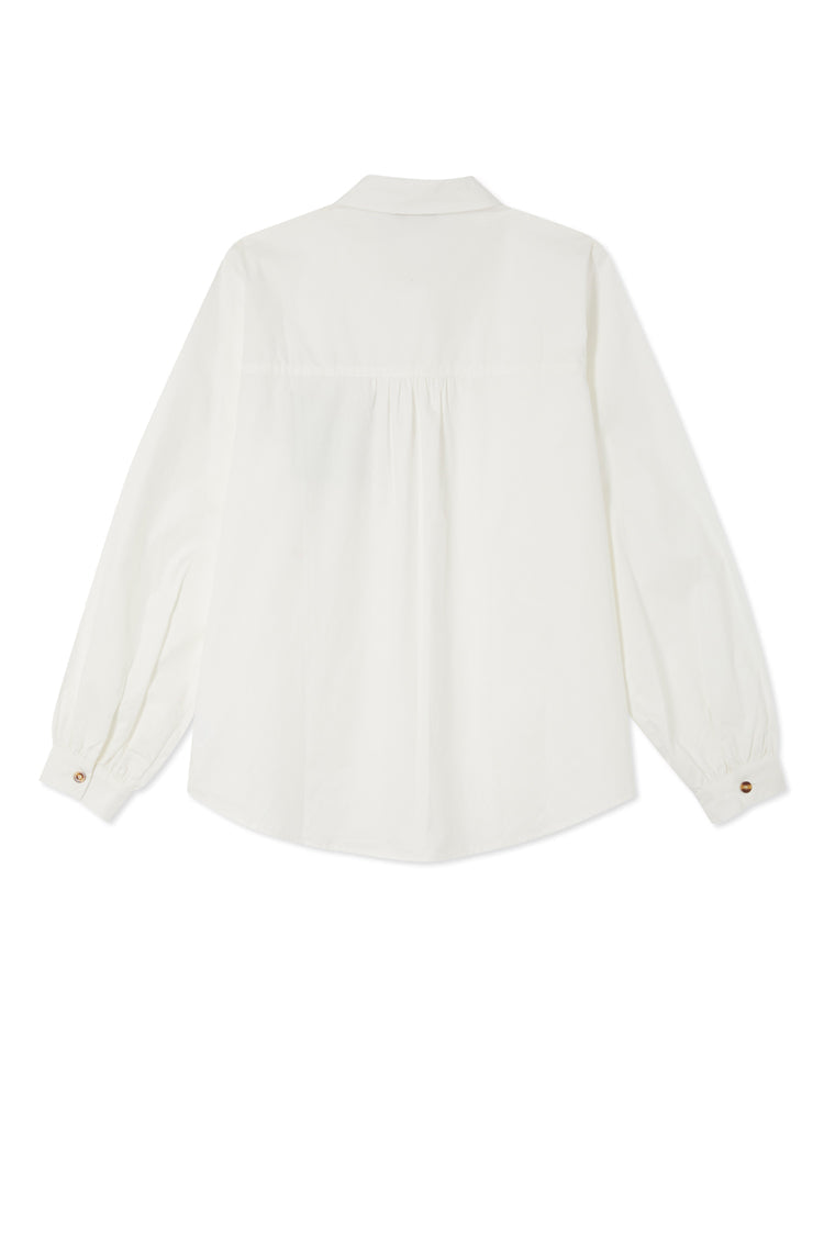 NEVER FULLY DRESSED White Gabbie Shirt With NFD Pocket
