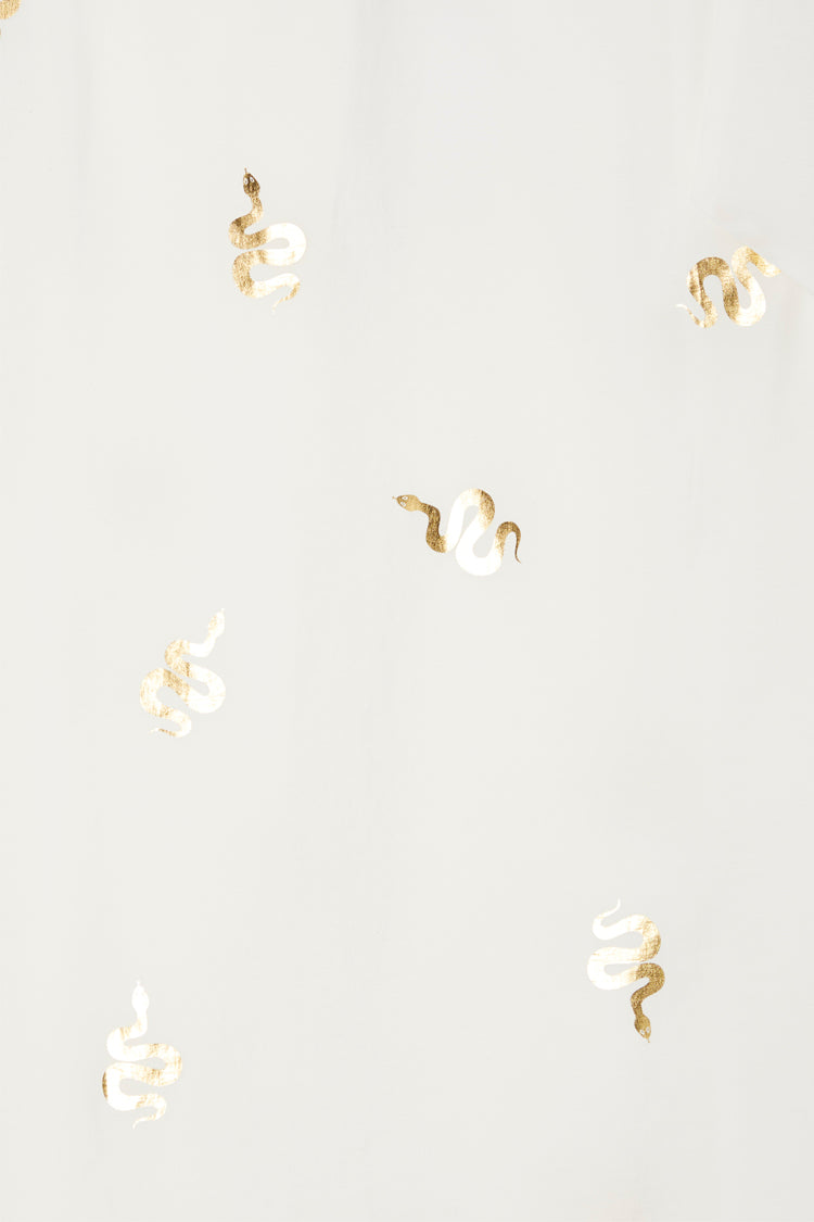NEVER FULLY DRESSED Gold Snake Jaspre Wrap Skirt