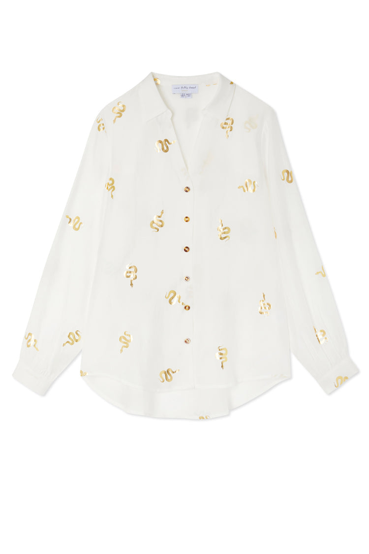 NEVER FULLY DRESSED Gold Snake Miley Shirt