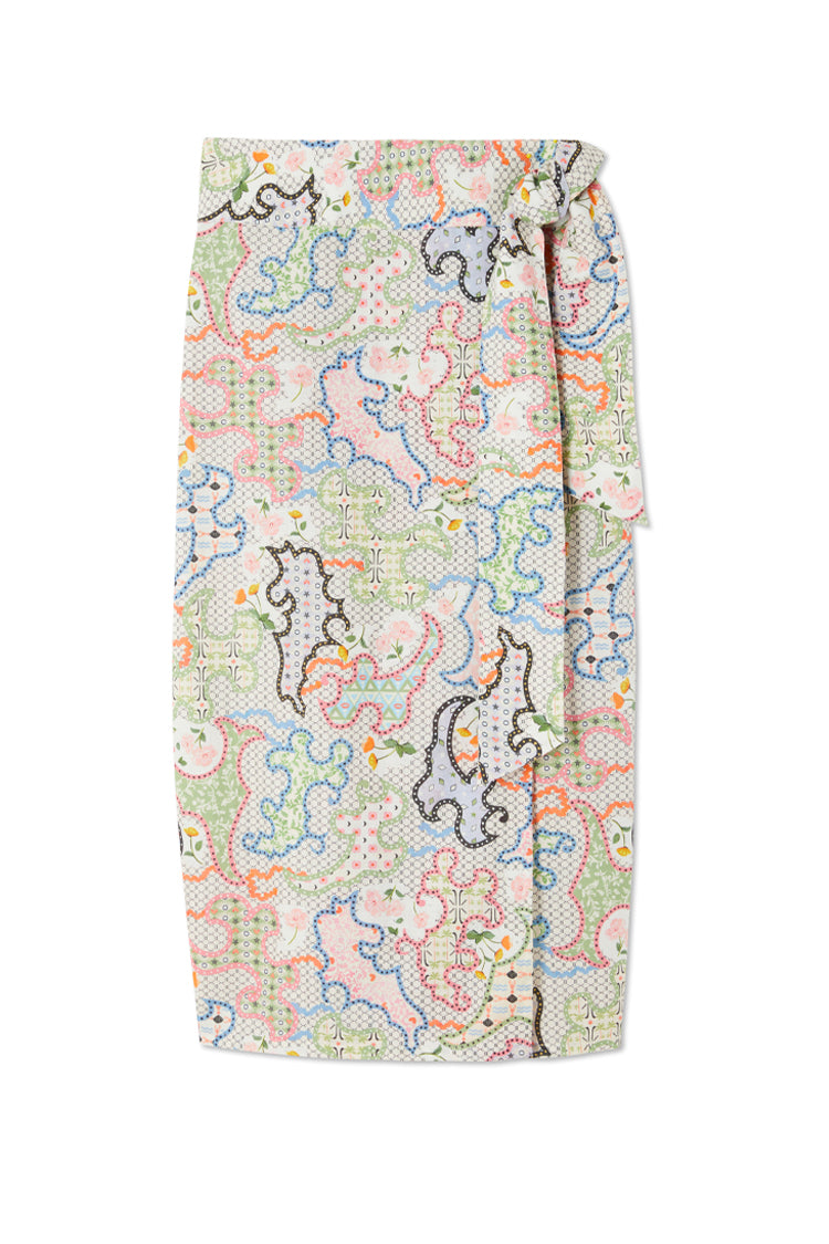 NEVER FULLY DRESSED White Magnolia Jaspre Wrap Skirt