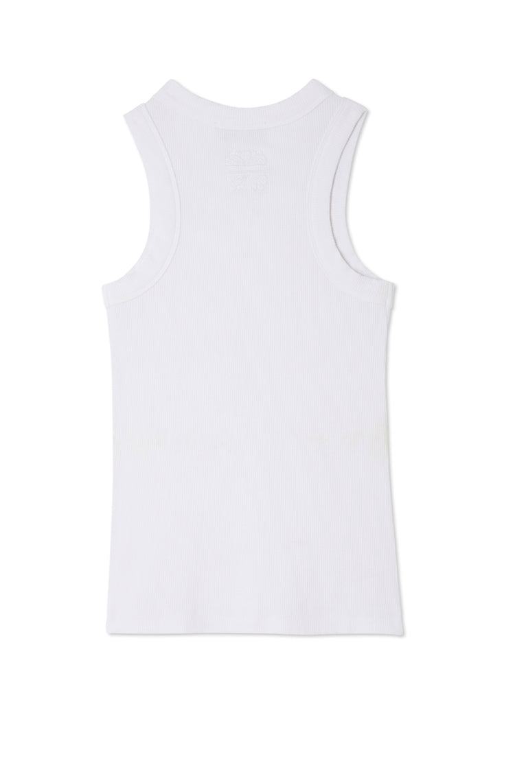 NEVER FULLY DRESSED White Ribbed Tank