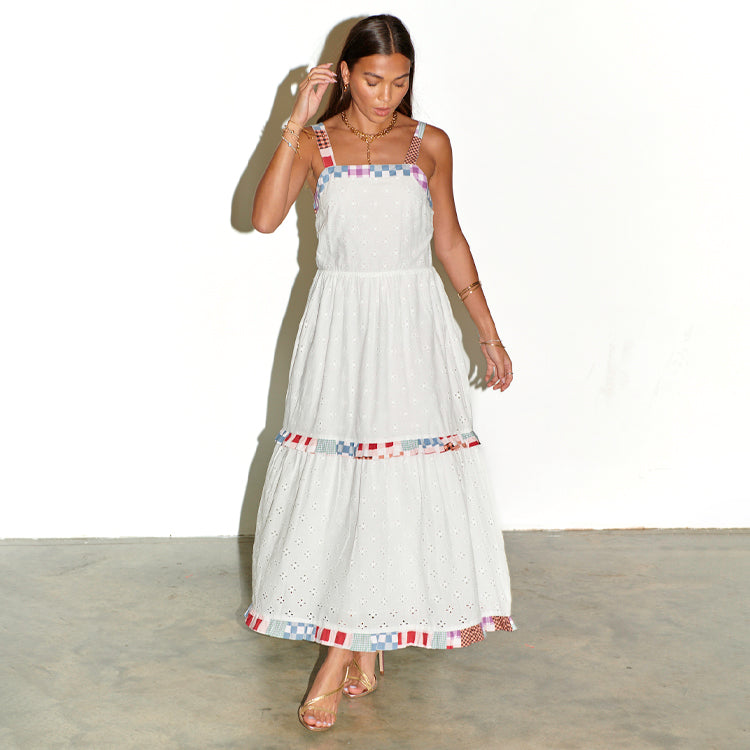  Ivory Clash Check Dress
