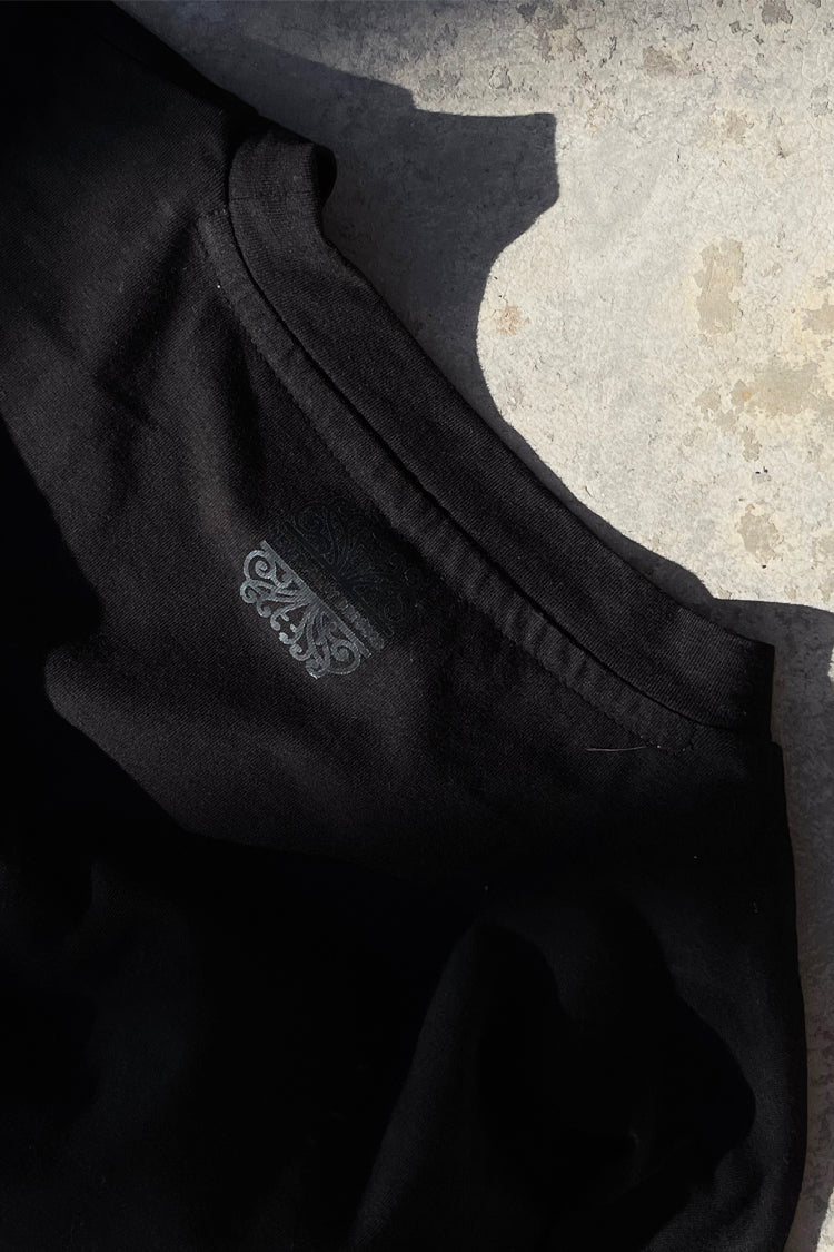 NEVER FULLY DRESSED Black Beaded Logo T-shirt