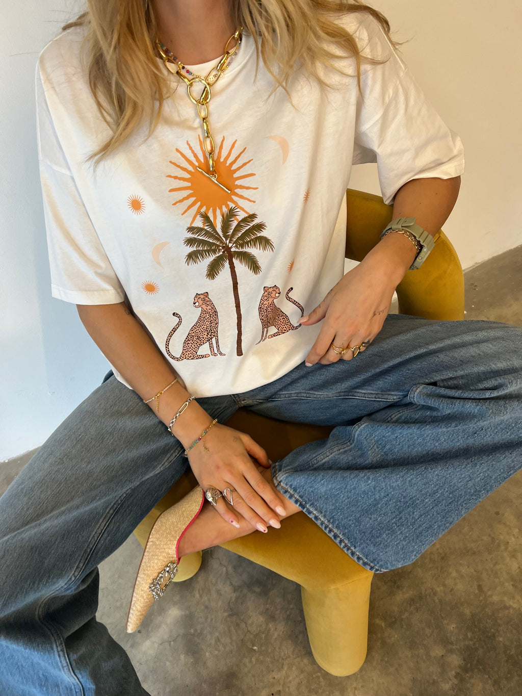 NEVER FULLY DRESSED White Running Wild T-Shirt