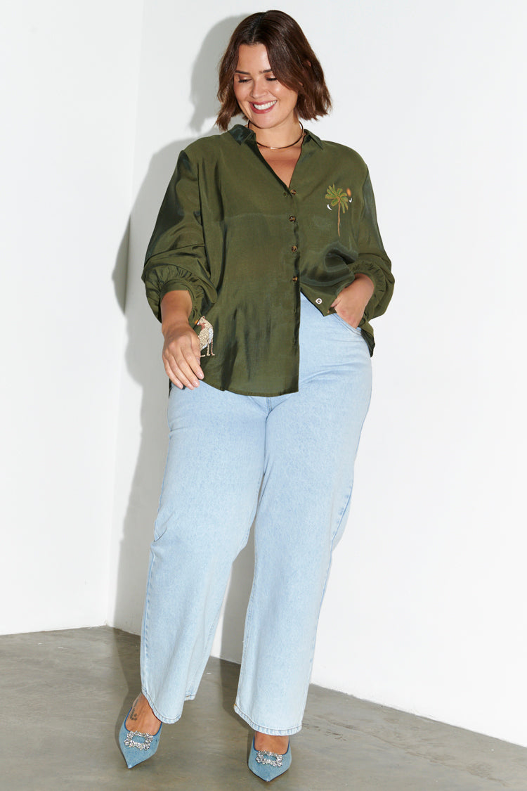  Khaki Running Wild Miley Shirt