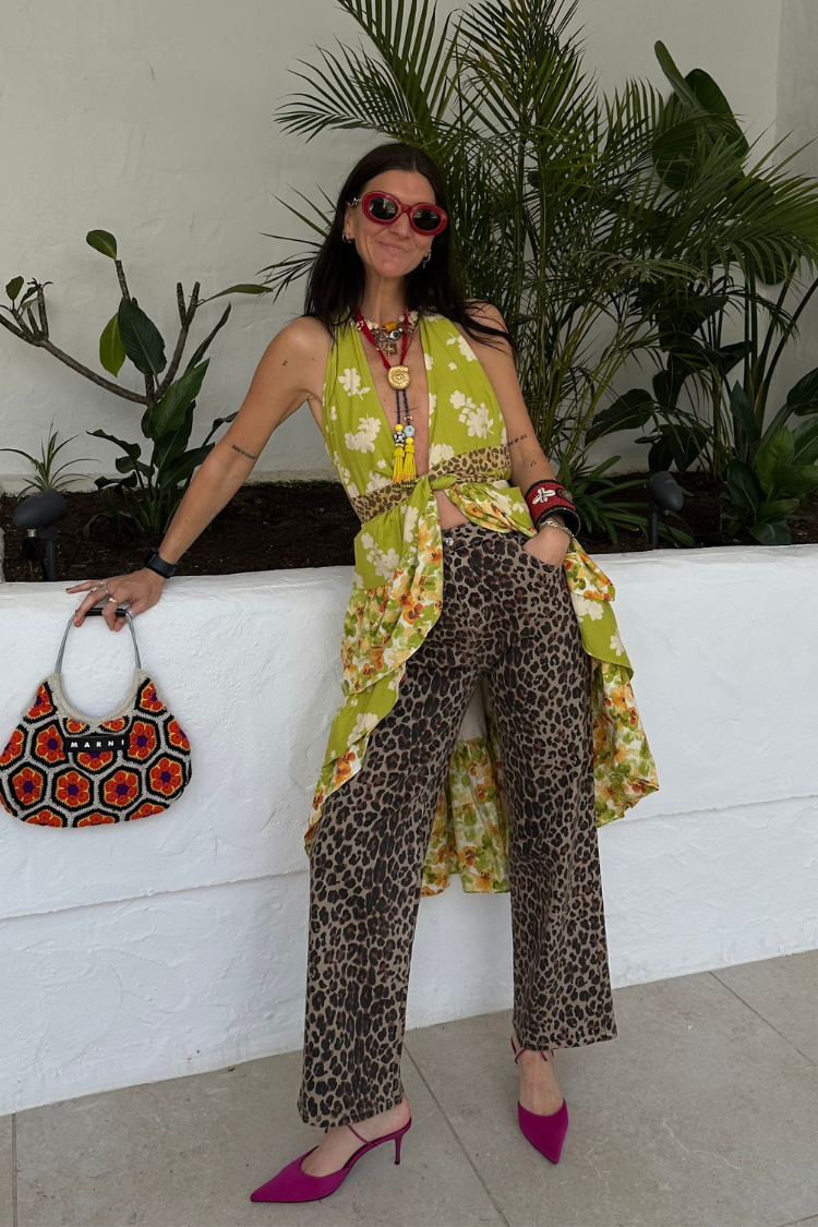 NEVER FULLY DRESSED Floral And Leopard Matilda Wrap Dress