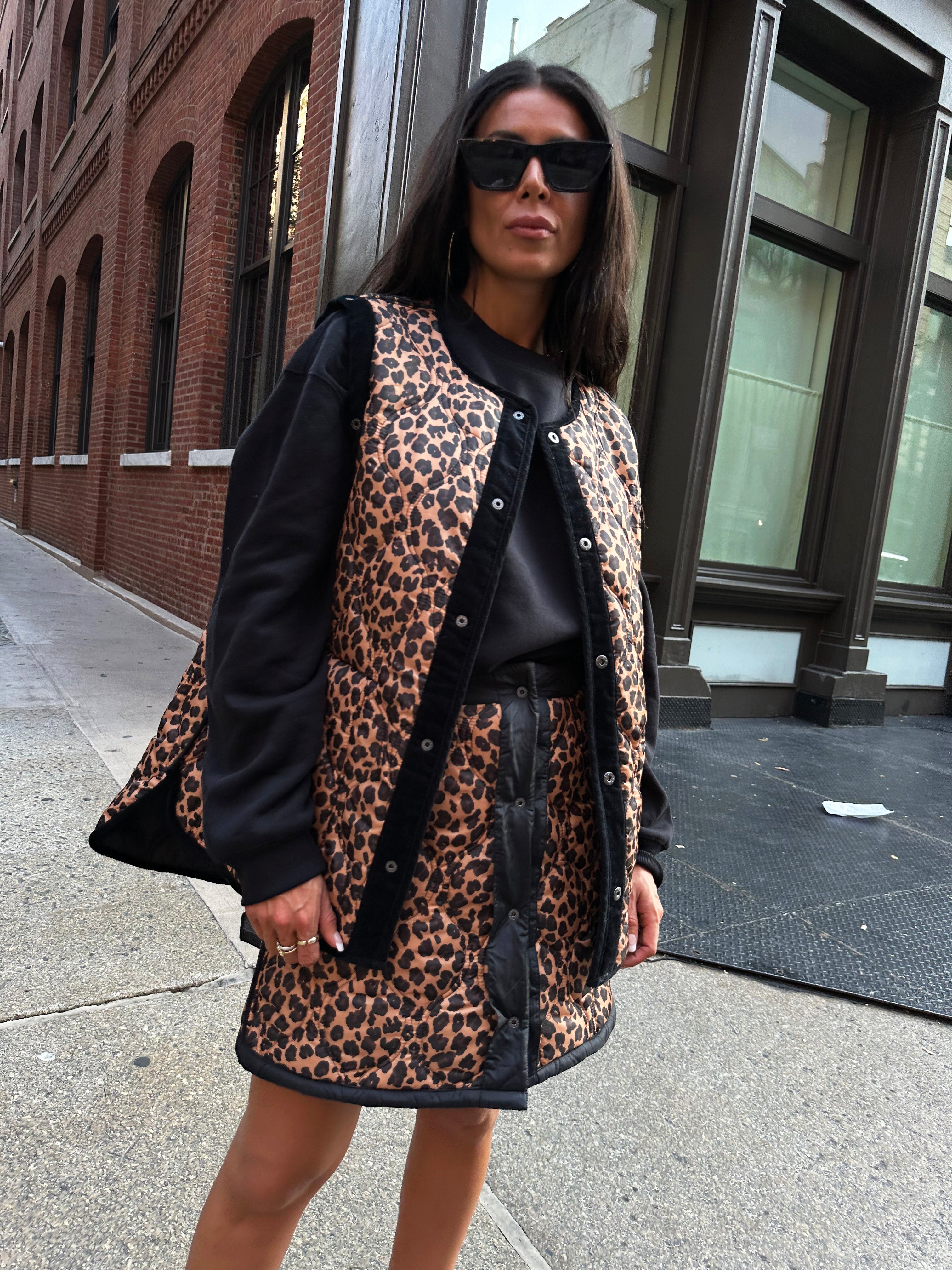 NEVER FULLY DRESSED Black And Leopard Multi-Wear Jacket