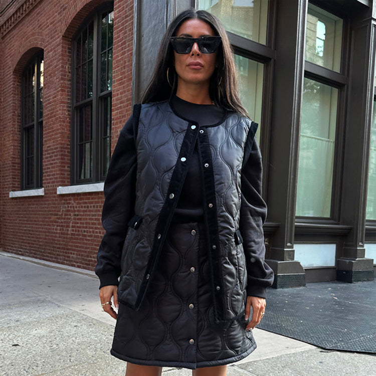  Black Quilted Skirt