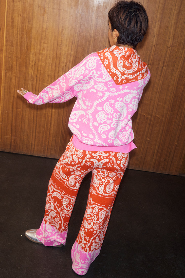 NEVER FULLY DRESSED Red Bandana Wide Leg Trousers Petite