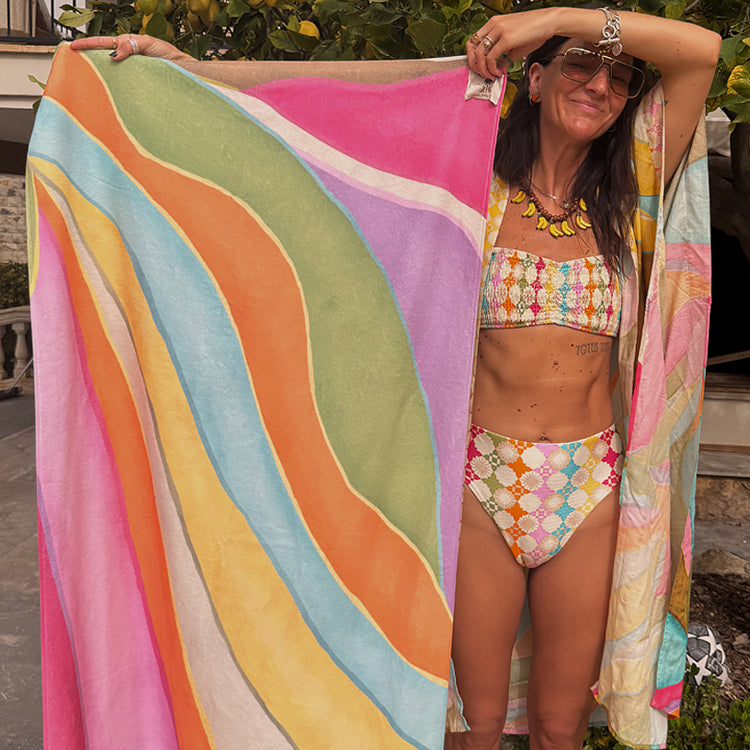 NEVER FULLY DRESSED Abstract Printed Towel