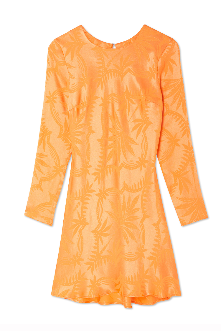 NEVER FULLY DRESSED Apricot Palm Mini Soho Dress