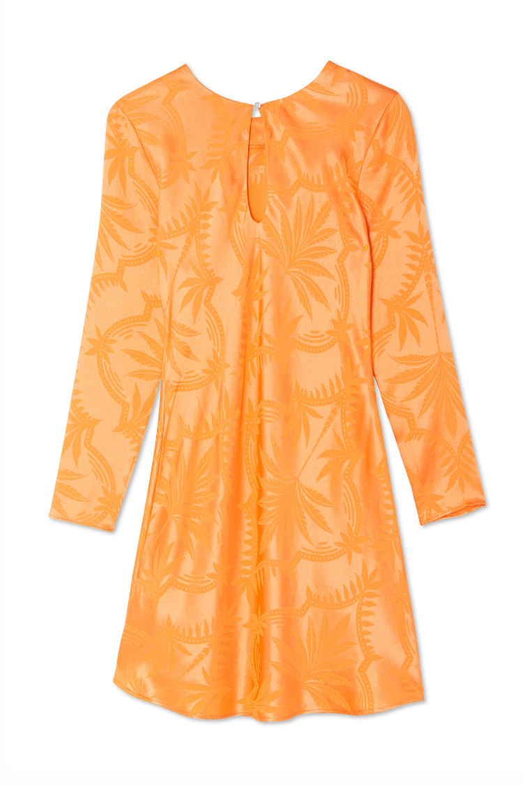 NEVER FULLY DRESSED Apricot Palm Mini Soho Dress