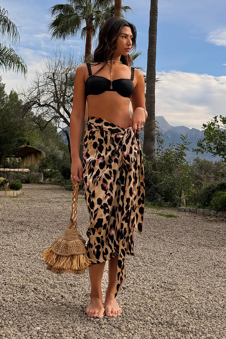 NEVER FULLY DRESSED Broderie Black Bikini Top