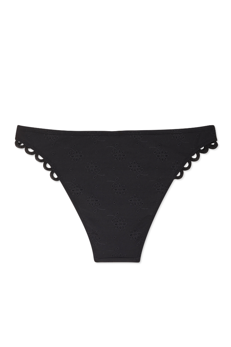 NEVER FULLY DRESSED Broderie Black Bikini Brief