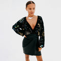 NEVER FULLY DRESSED Black Vegan Leather Mini Jaspre Skirt Petite