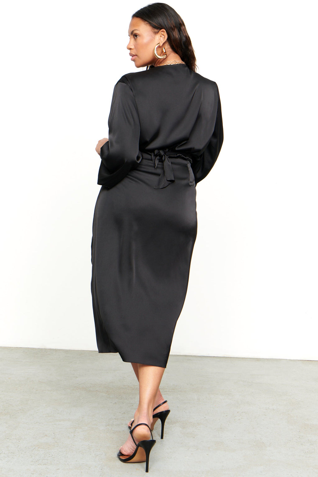 NEVER FULLY DRESSED Black Midi Vienna Dress