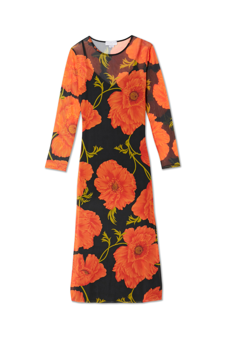 NEVER FULLY DRESSED Black Poppy Aria Mesh Dress Petite