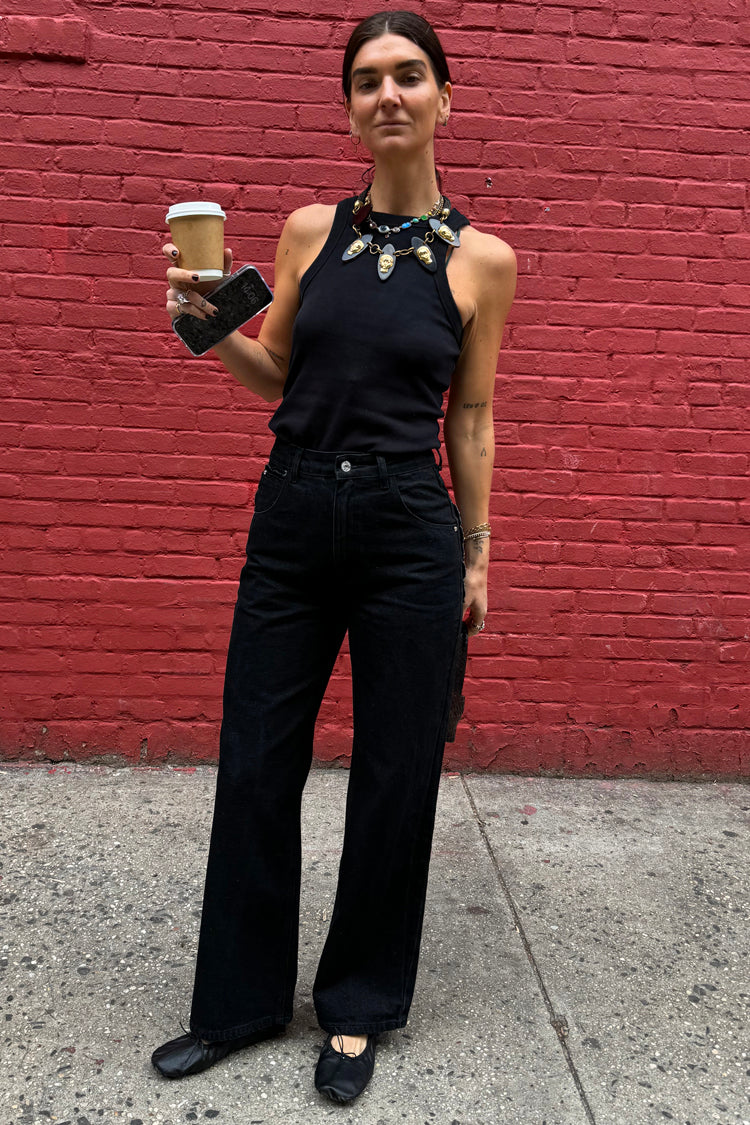 NEVER FULLY DRESSED Black Scallop Detail Jeans
