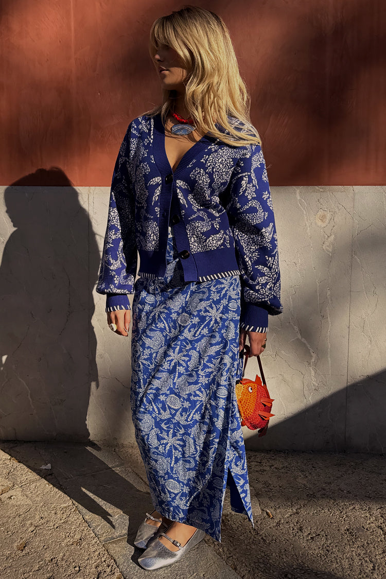 NEVER FULLY DRESSED Blue Mosaic Cardigan