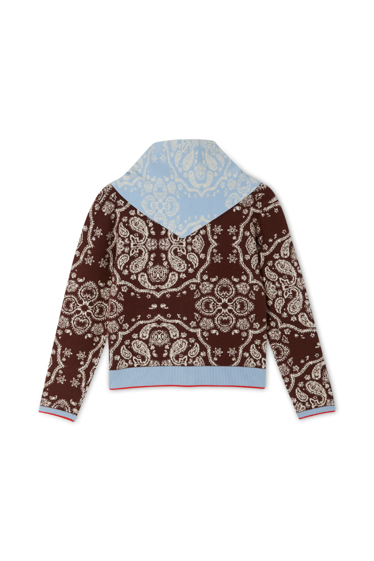 NEVER FULLY DRESSED Chocolate Bandana Holly Cardigan