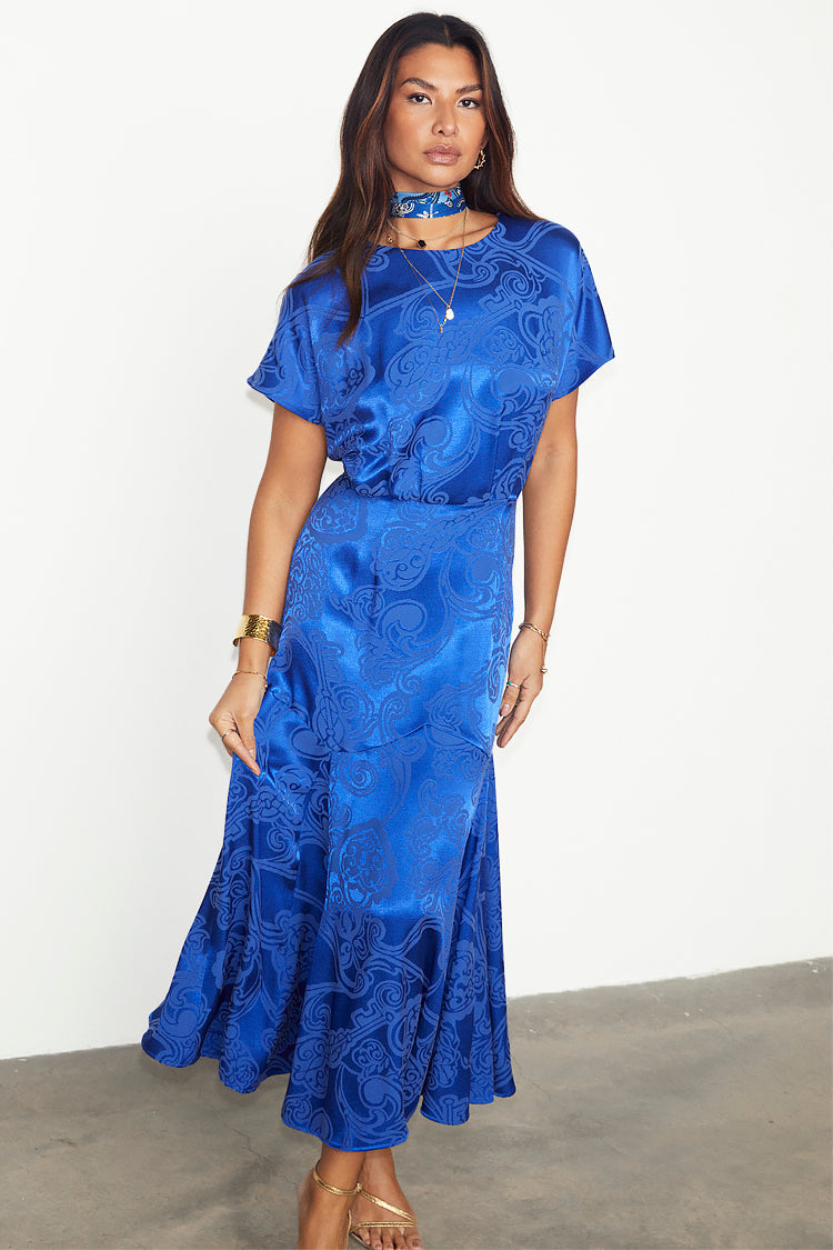 NEVER FULLY DRESSED Blue Love Lock Erin Dress Petite