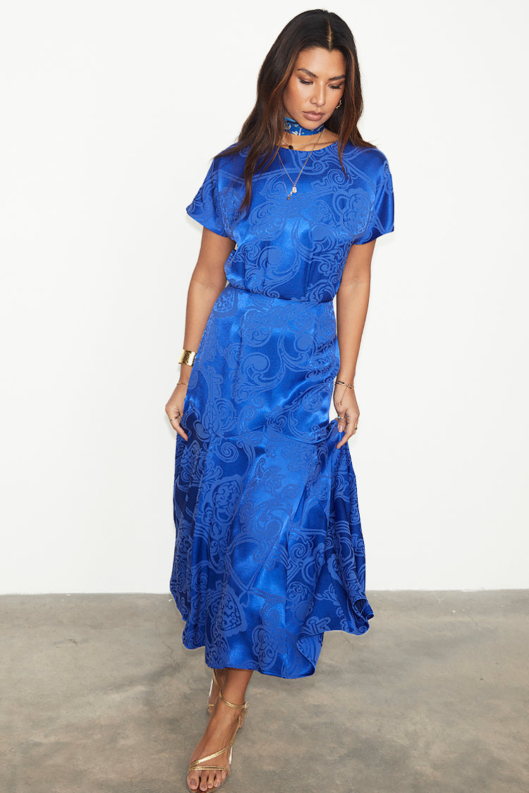 NEVER FULLY DRESSED Blue Love Lock Erin Dress Petite