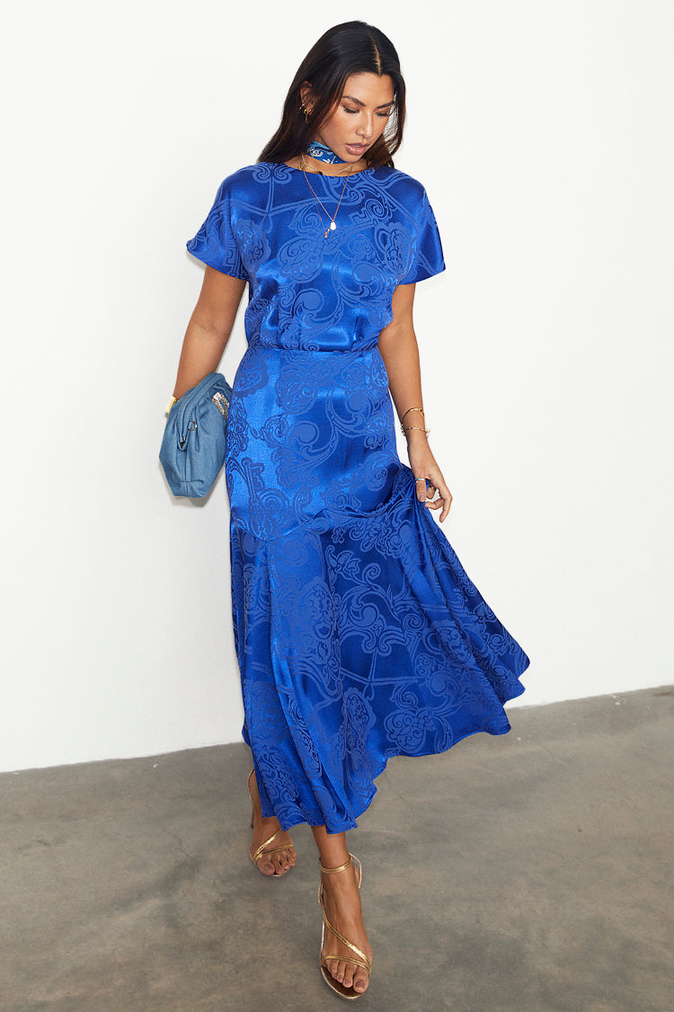 NEVER FULLY DRESSED Blue Love Lock Erin Dress Petite
