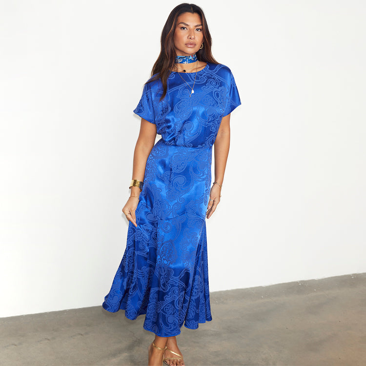 NEVER FULLY DRESSED Blue Love Lock Erin Dress Petite