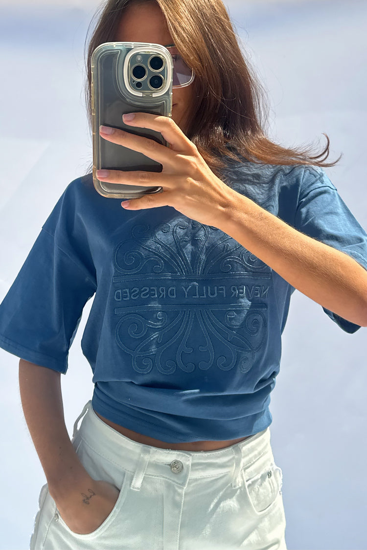 NEVER FULLY DRESSED Washed Blue NFD T-Shirt