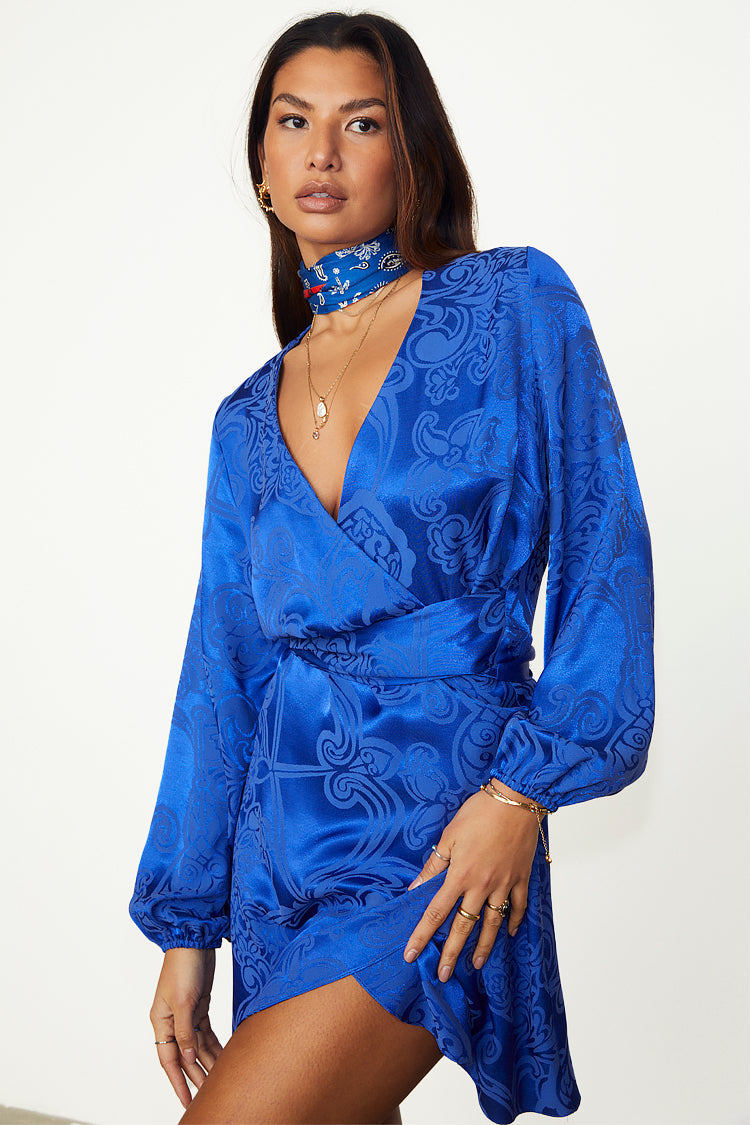 NEVER FULLY DRESSED Blue Key To The Heart Mini Vienna Dress