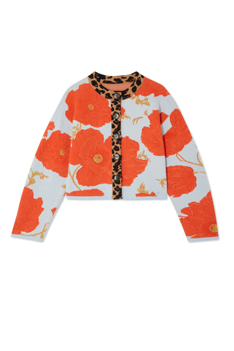 NEVER FULLY DRESSED Blue Poppy Cardigan
