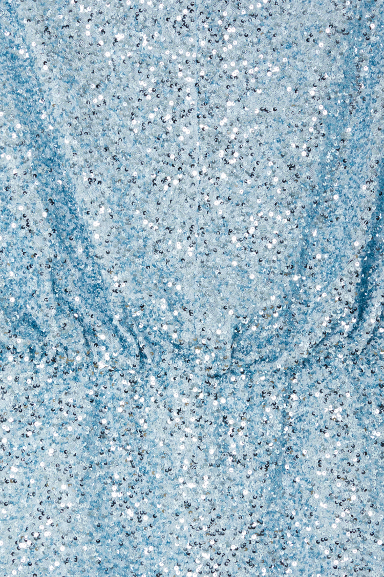 NEVER FULLY DRESSED Ice Blue Sequin Tilly Top