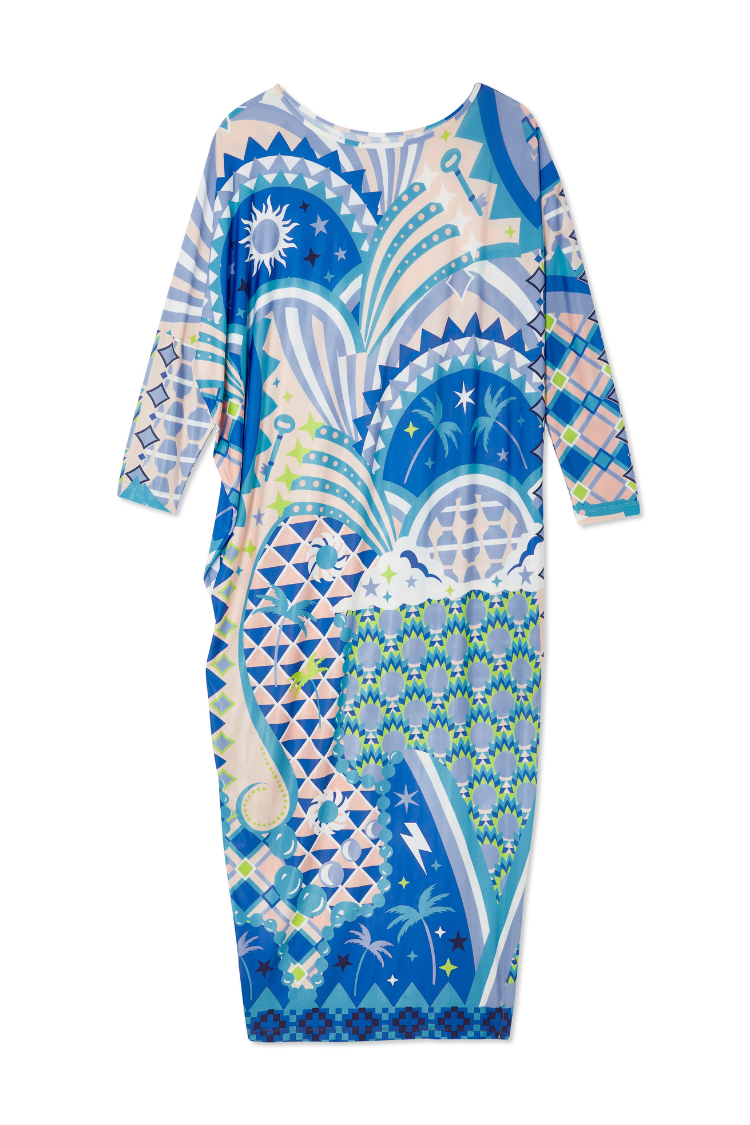 NEVER FULLY DRESSED Blue Tropical Lagoon Jem Dress