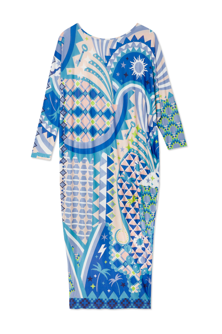 NEVER FULLY DRESSED Blue Tropical Lagoon Jem Dress