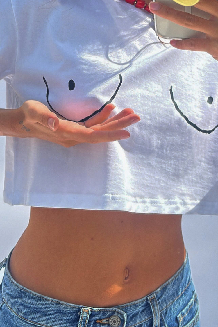 NEVER FULLY DRESSED Boob Crop T-shirt