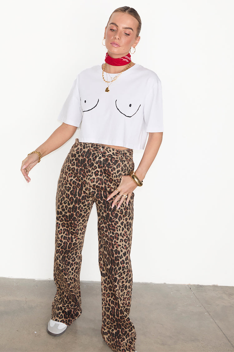 NEVER FULLY DRESSED Boob Crop T-shirt