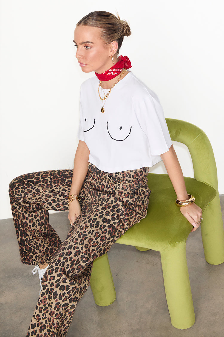 NEVER FULLY DRESSED Boob Crop T-shirt