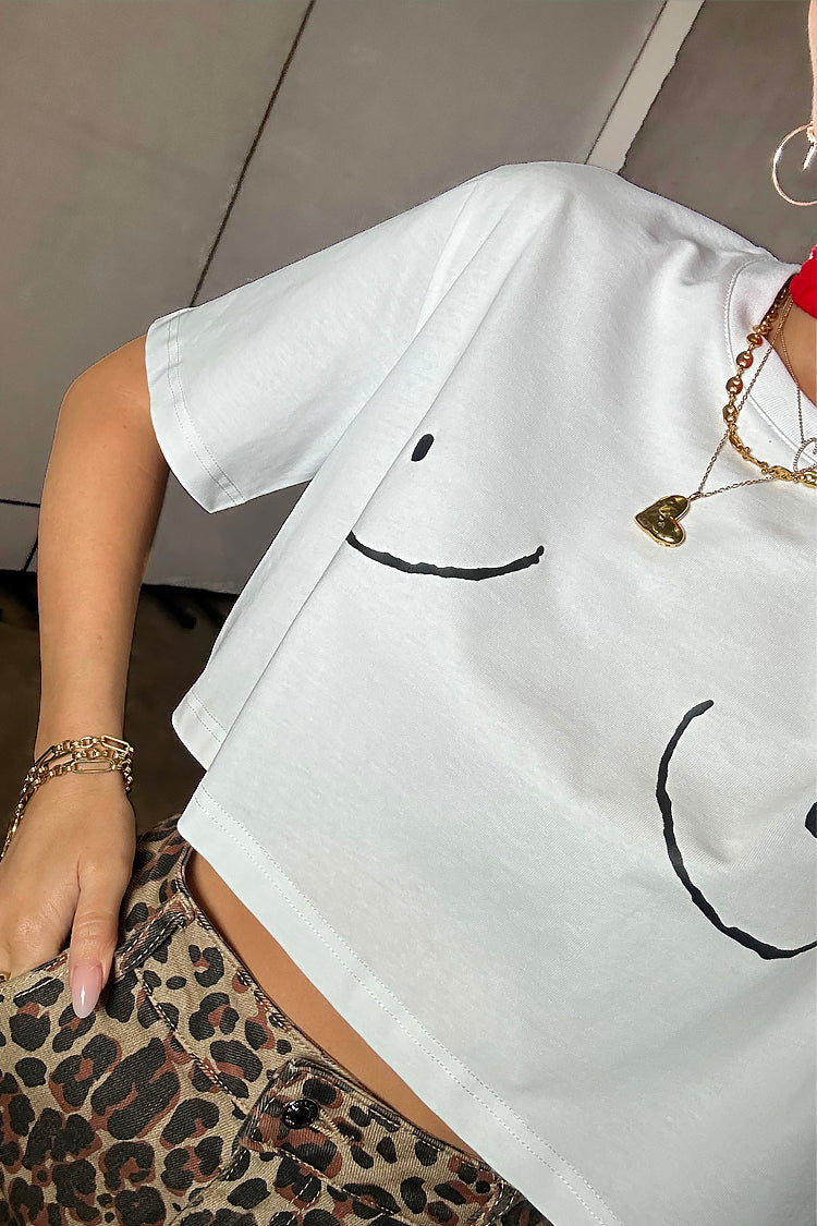 NEVER FULLY DRESSED Boob Crop T-shirt