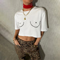 NEVER FULLY DRESSED Boob Crop T-shirt