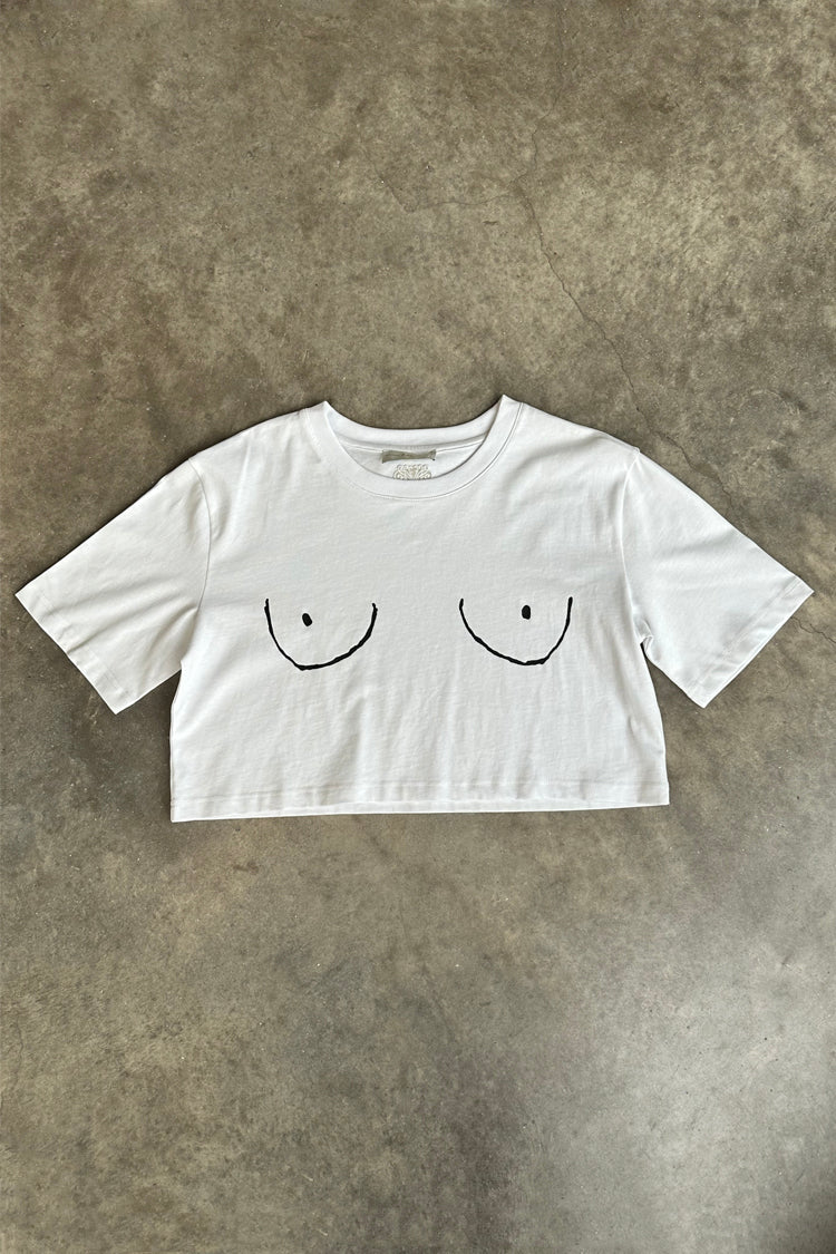 NEVER FULLY DRESSED Boob Crop T-shirt
