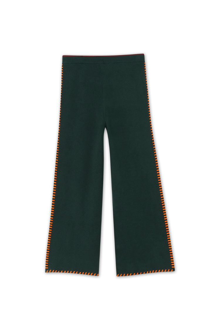 NEVER FULLY DRESSED Bottle Green Wide Leg Pants